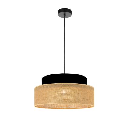 Lestenec na vrvici BOHO 1xE27/60W/230V črna/bež