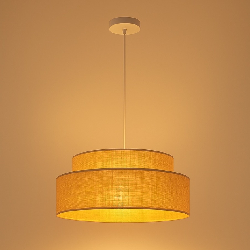 Lestenec na vrvici BOHO 1xE27/60W/230V pr. 40 cm bež