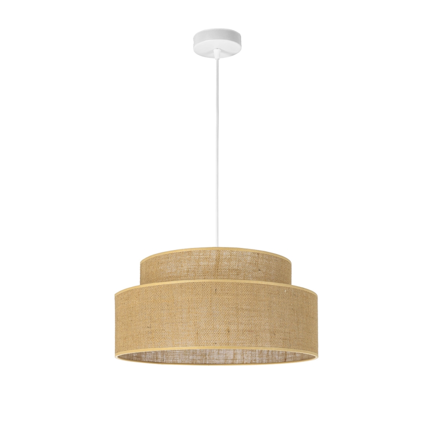 Lestenec na vrvici BOHO 1xE27/60W/230V pr. 40 cm bež