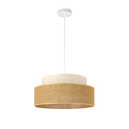Lestenec na vrvici BOHO 1xE27/60W/230V pr. 40 cm krem barva/bež