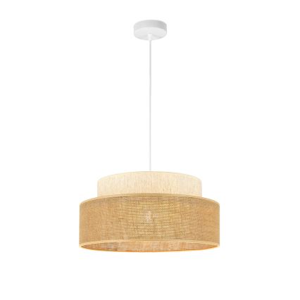 Lestenec na vrvici BOHO 1xE27/60W/230V pr. 40 cm krem barva/bež