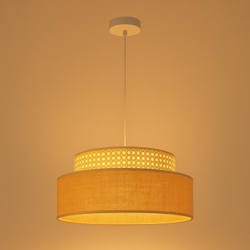 Lestenec na vrvici BOHO 1xE27/60W/230V pr. 40 cm ratan