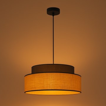 Lestenec na vrvici BOHO 1xE27/60W/230V pr. 40 cm rjava/bež