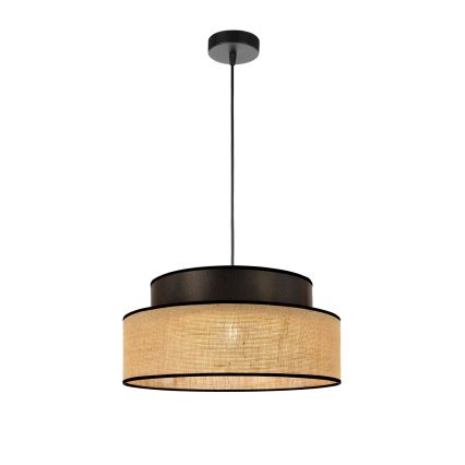 Lestenec na vrvici BOHO 1xE27/60W/230V pr. 40 cm rjava/bež