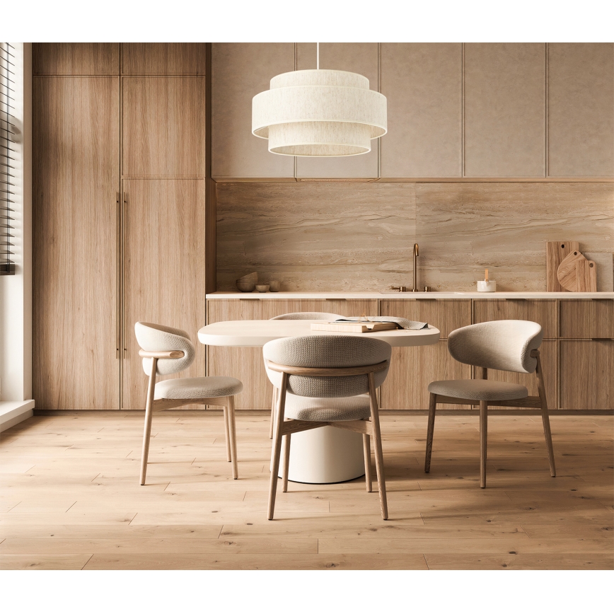 Lestenec na vrvici BOHO 1xE27/60W/230V, premer 40 cm, bel