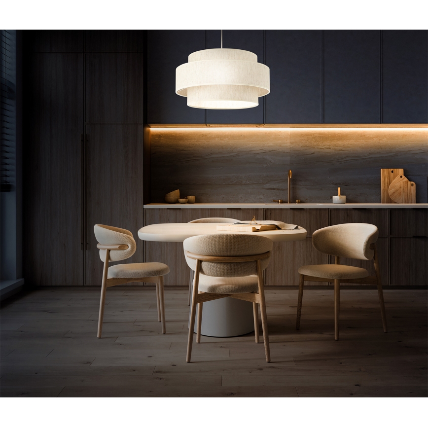 Lestenec na vrvici BOHO 1xE27/60W/230V, premer 40 cm, bel