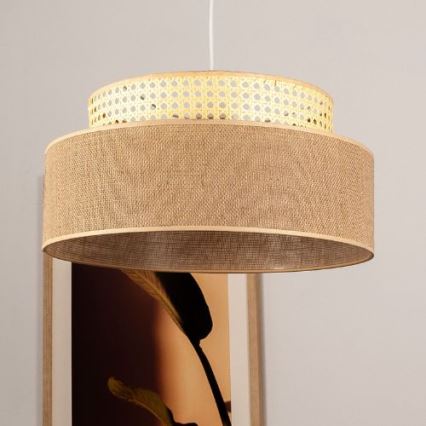 Lestenec na vrvici BOHO 1xE27/60W/230V ratan