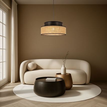 Lestenec na vrvici BOHO 1xE27/60W/230V rjava/bež