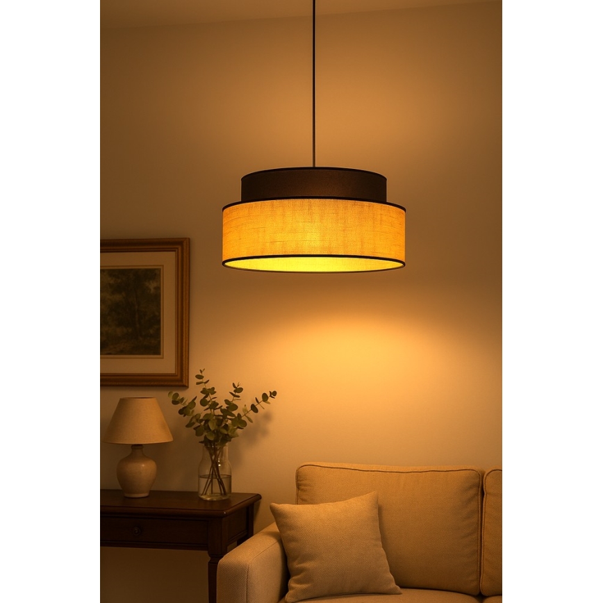 Lestenec na vrvici BOHO 1xE27/60W/230V rjava/bež