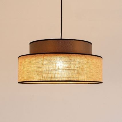Lestenec na vrvici BOHO 1xE27/60W/230V rjava/bež