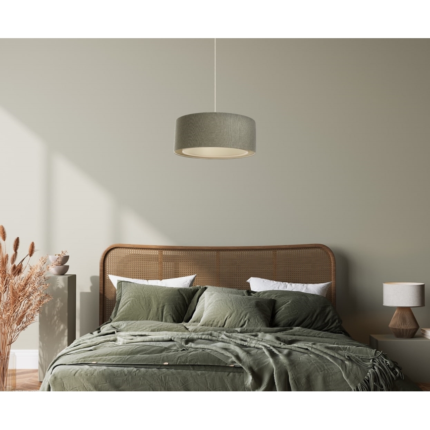 Lestenec na vrvici BOHO TRINITI 1xE27/60W/230V siva