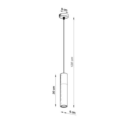 Lestenec na vrvici BORGIO 1xGU10/40W/230V