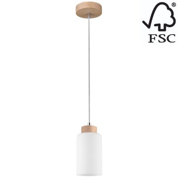 Lestenec na vrvici BOSCO 1xE27/60W/230V hrast - FSC certifikat