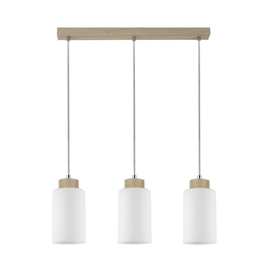 Lestenec na vrvici BOSCO 3xE27/60W/230V Breza