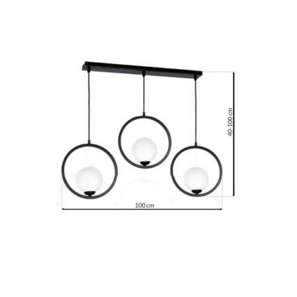 Lestenec na vrvici BOSTON 3xE14/40W/230V