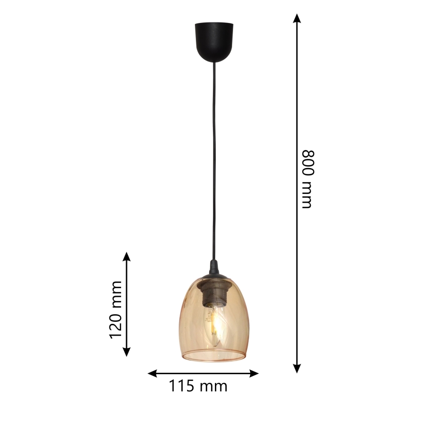 Lestenec na vrvici BRILLANT 1xE27/15W/230V bež