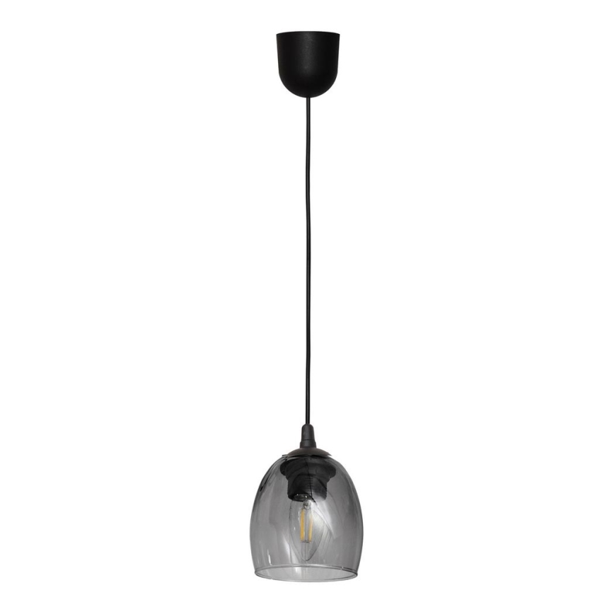 Lestenec na vrvici BRILLANT 1xE27/15W/230V siva