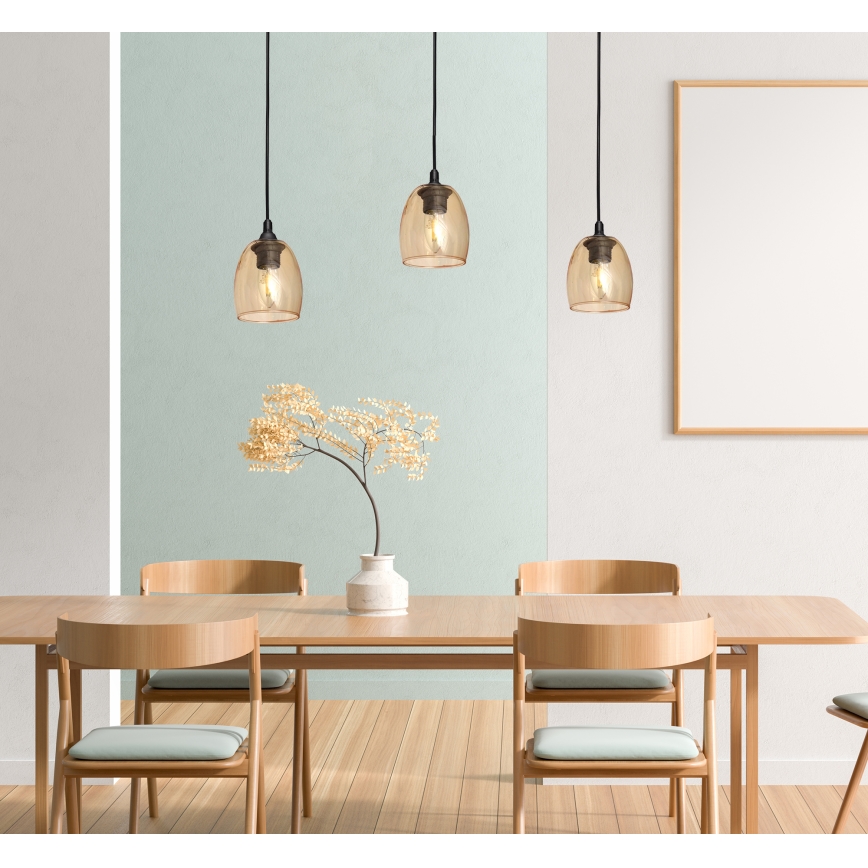 Lestenec na vrvici BRILLANT 3xE27/15W/230V bež