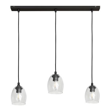 Lestenec na vrvici BRILLANT 3xE27/15W/230V prozorna