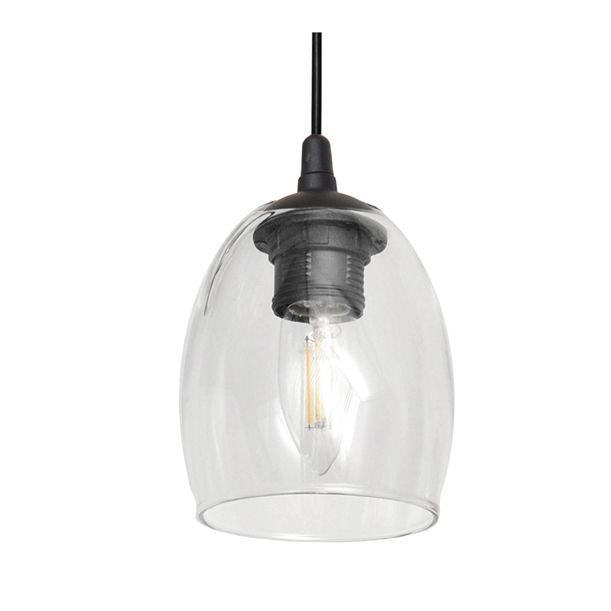 Lestenec na vrvici BRILLANT 3xE27/15W/230V prozorna