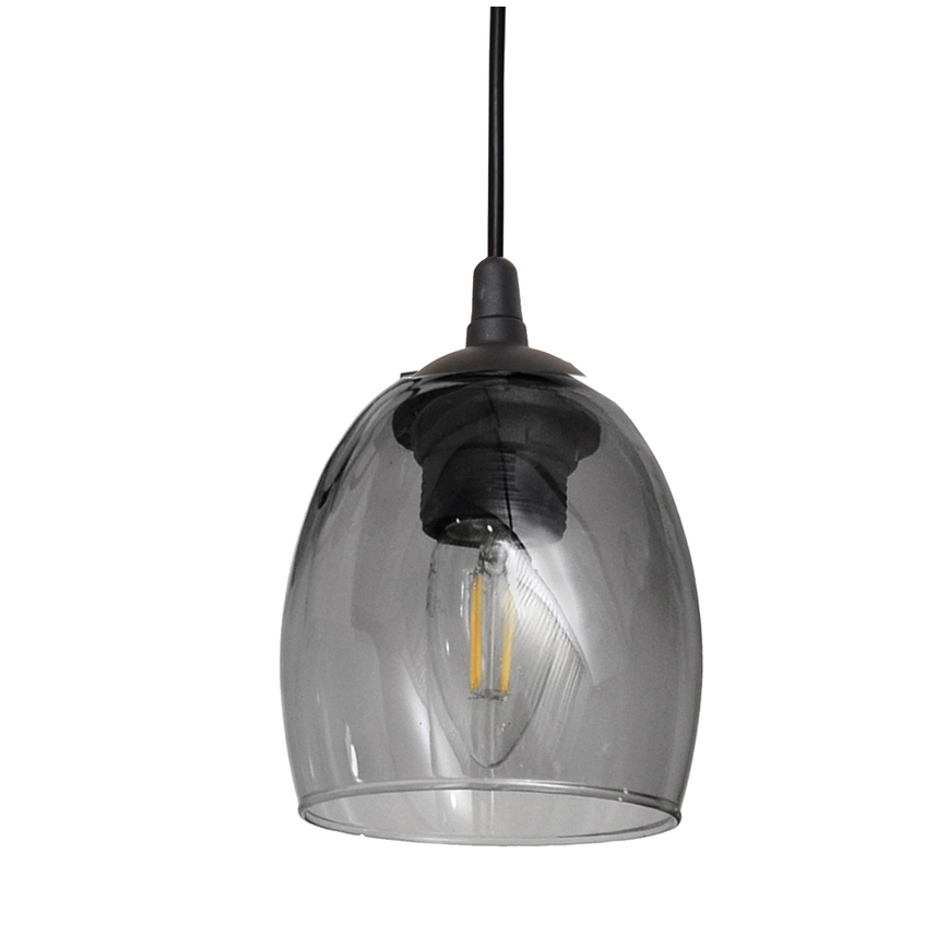 Lestenec na vrvici BRILLANT 3xE27/15W/230V siva
