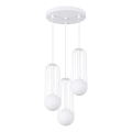 Lestenec na vrvici BRINA 3xG9/8W/230V bela