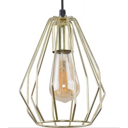 Lestenec na vrvici BRYLANT 1xE27/60W/230V zlata
