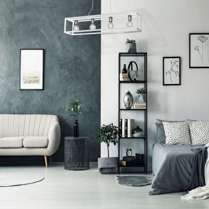 Lestenec na vrvici CAGE 4xE27/60W/230V