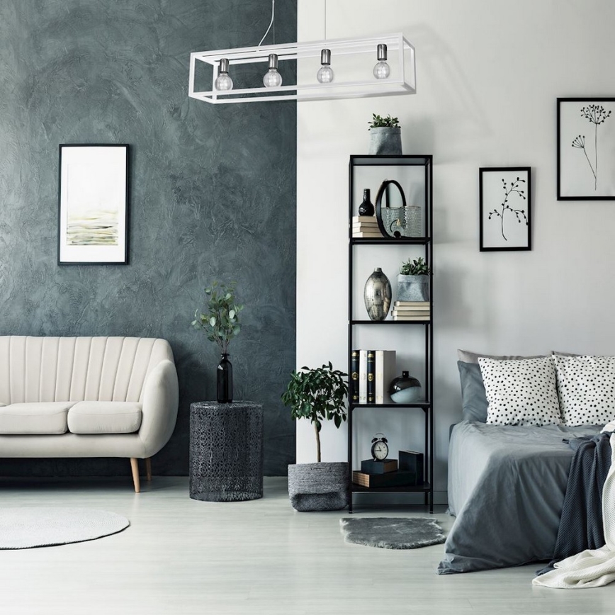 Lestenec na vrvici CAGE 4xE27/60W/230V