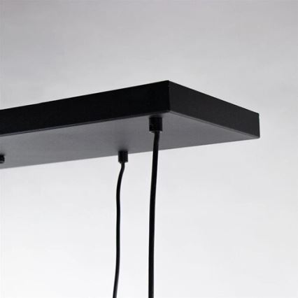 Lestenec na vrvici CALYPSO 4xGU10/60W/230V + 4xE27/60W črna/zlata
