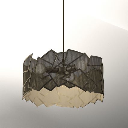 Lestenec na vrvici CAMO 3xE27/15W/230V zlata