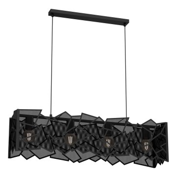 Lestenec na vrvici CAMO 4xE27/15W/230V črna