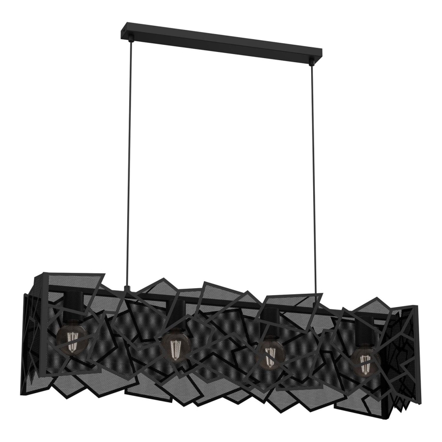 Lestenec na vrvici CAMO 4xE27/15W/230V črna