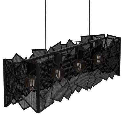 Lestenec na vrvici CAMO 4xE27/15W/230V črna