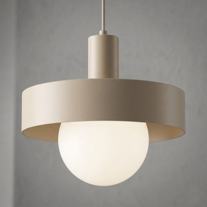 Lestenec na vrvici CANAN 1xE27/15W/230V pr. 29 cm bež