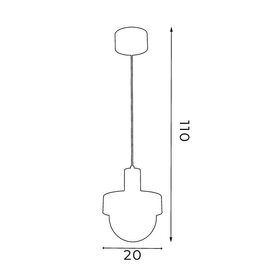 Lestenec na vrvici CANAN 1xE27/15W/230V premer 20 cm bež