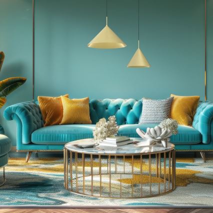 Lestenec na vrvici CAPITAL 1xGX53/15W/230V premer 32 cm v zlati barvi