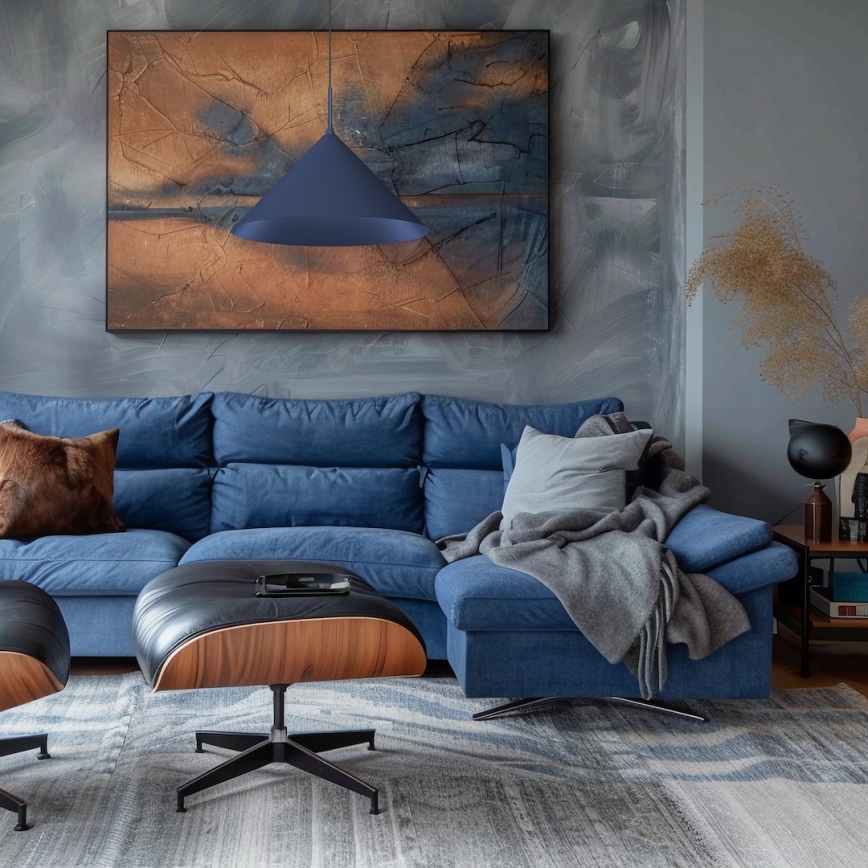 Lestenec na vrvici CAPITAL 1xGX53/15W/230V, premer 46 cm, moder