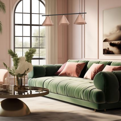 Lestenec na vrvici CAPITAL 3xGX53/15W/230V rožnato zlato