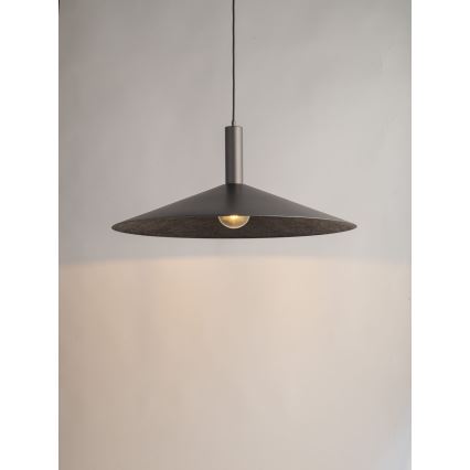 Lestenec na vrvici CAPRI 1xE27/15W/230V pr. 50 cm antracit/siva