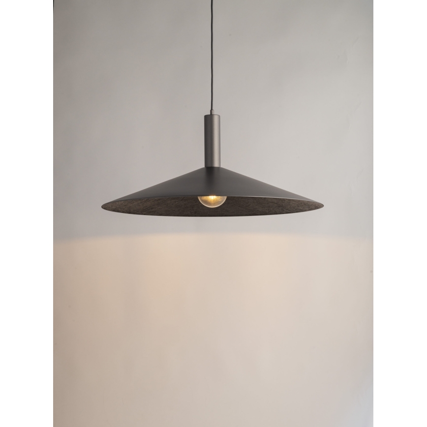 Lestenec na vrvici CAPRI 1xE27/15W/230V pr. 50 cm antracit/siva