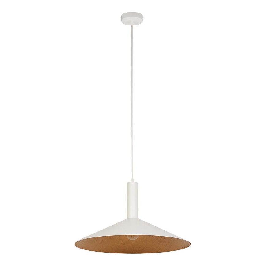 Lestenec na vrvici CAPRI 1xE27/15W/230V pr. 50 cm bela/baker
