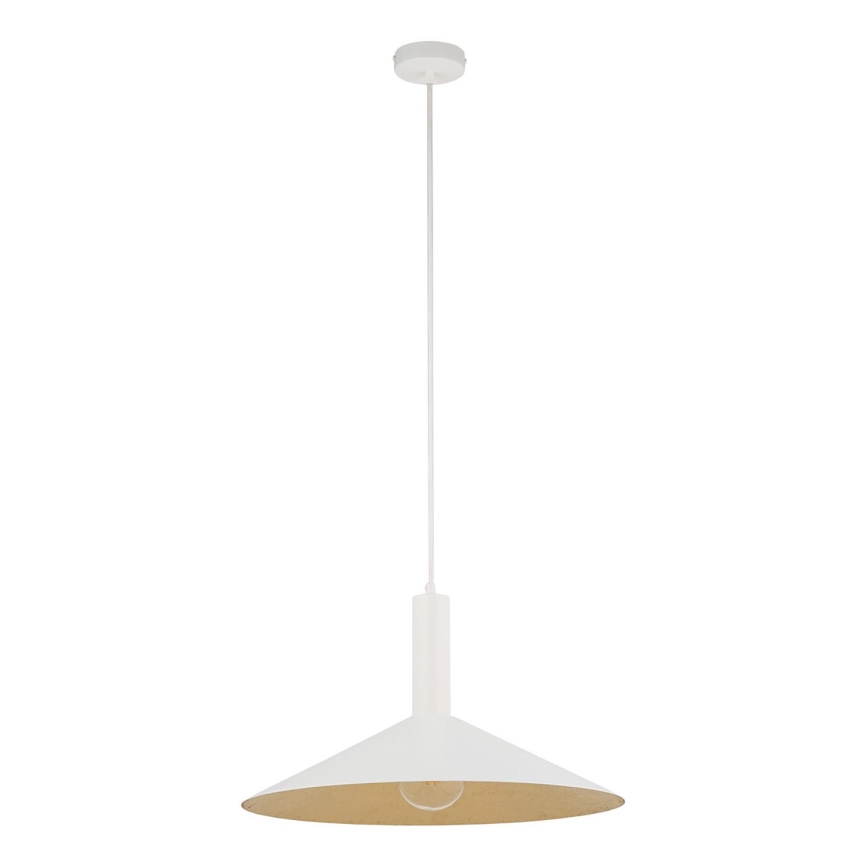 Lestenec na vrvici CAPRI 1xE27/15W/230V pr. 50 cm bela/zlata
