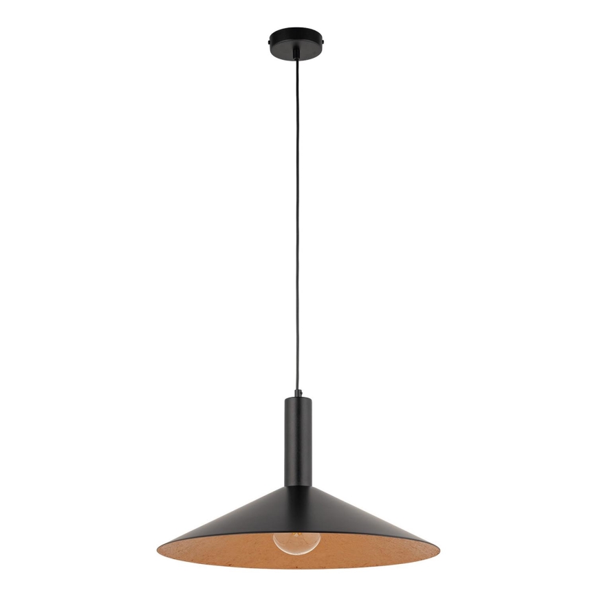 Lestenec na vrvici CAPRI 1xE27/15W/230V pr. 50 cm črna/baker