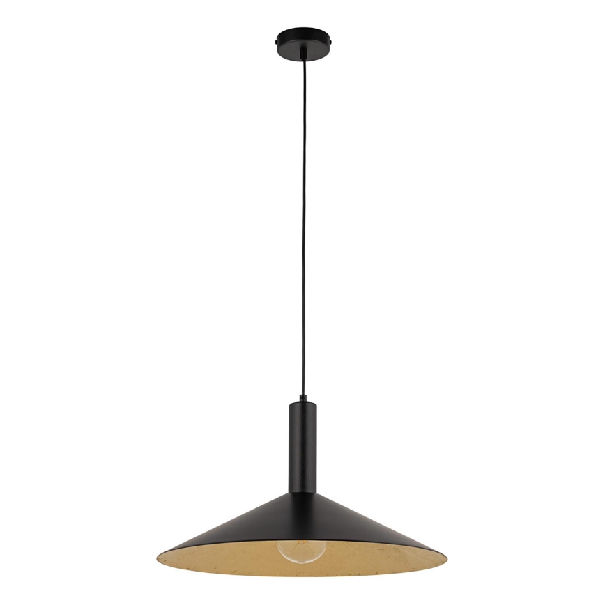 Lestenec na vrvici CAPRI 1xE27/15W/230V pr. 50 cm črna/zlata