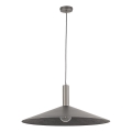 Lestenec na vrvici CAPRI 1xE27/15W/230V pr. 70 cm antracit/siva