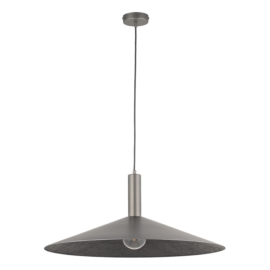 Lestenec na vrvici CAPRI 1xE27/15W/230V pr. 70 cm antracit/siva