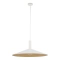 Lestenec na vrvici CAPRI 1xE27/15W/230V pr. 70 cm bela/zlata