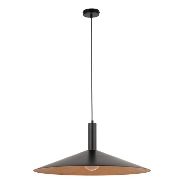 Lestenec na vrvici CAPRI 1xE27/15W/230V pr. 70 cm črna/baker