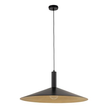 Lestenec na vrvici CAPRI 1xE27/15W/230V pr. 70 cm črna/zlata